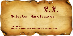 Nyisztor Narcisszusz névjegykártya